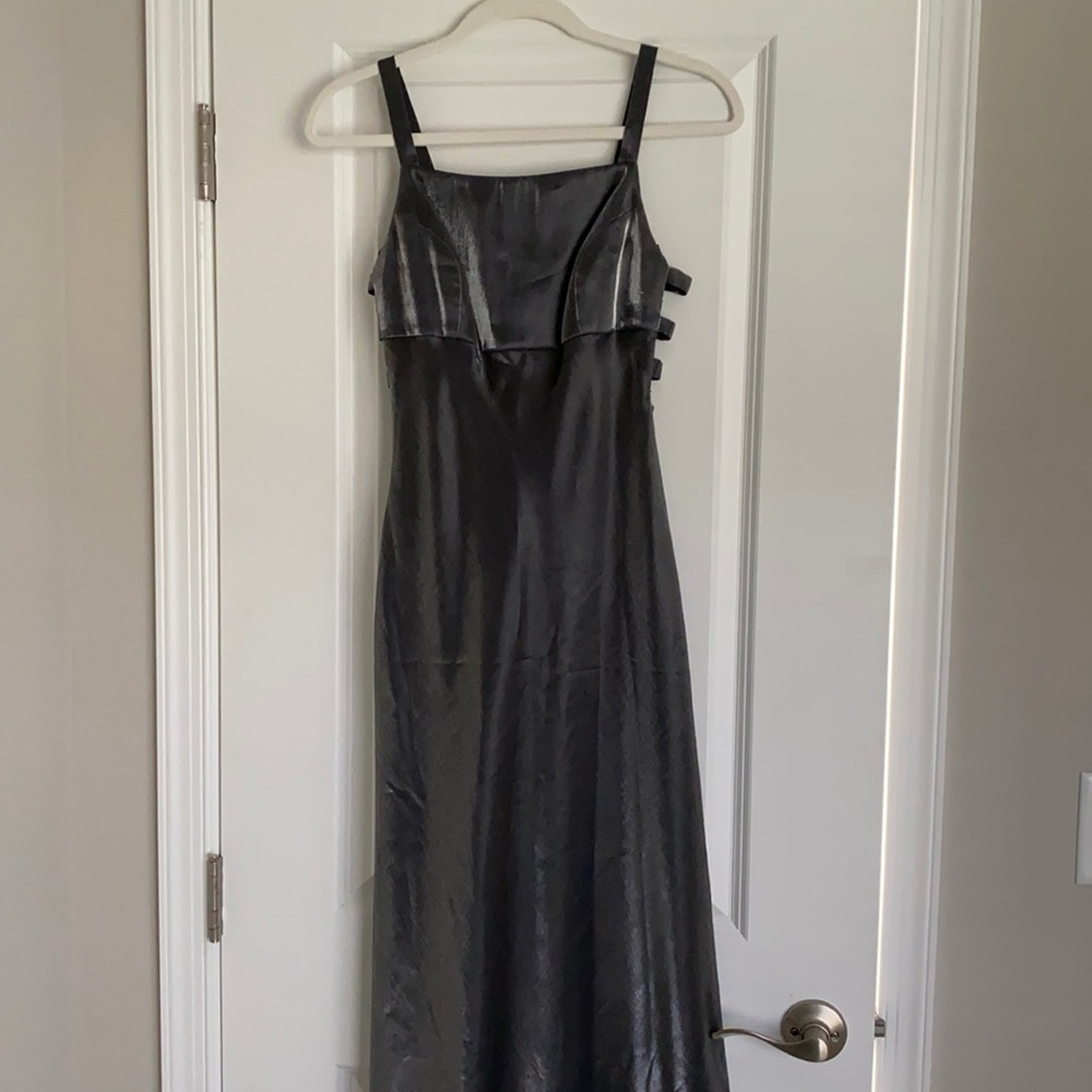Beautiful shiny silver/charcoal gown